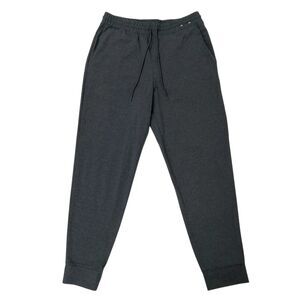 Uniqlo Jogger Pants Womens Medium Dark Gray Stretch Tapered Comfort Athleisure